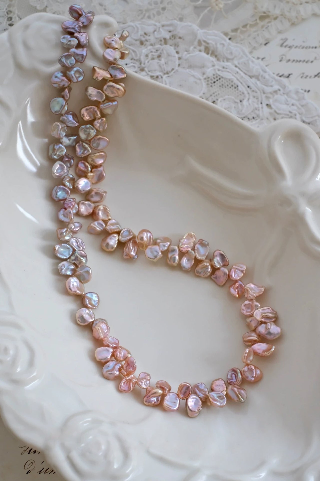 Gradient  Keshi Baroque Pearl Necklace