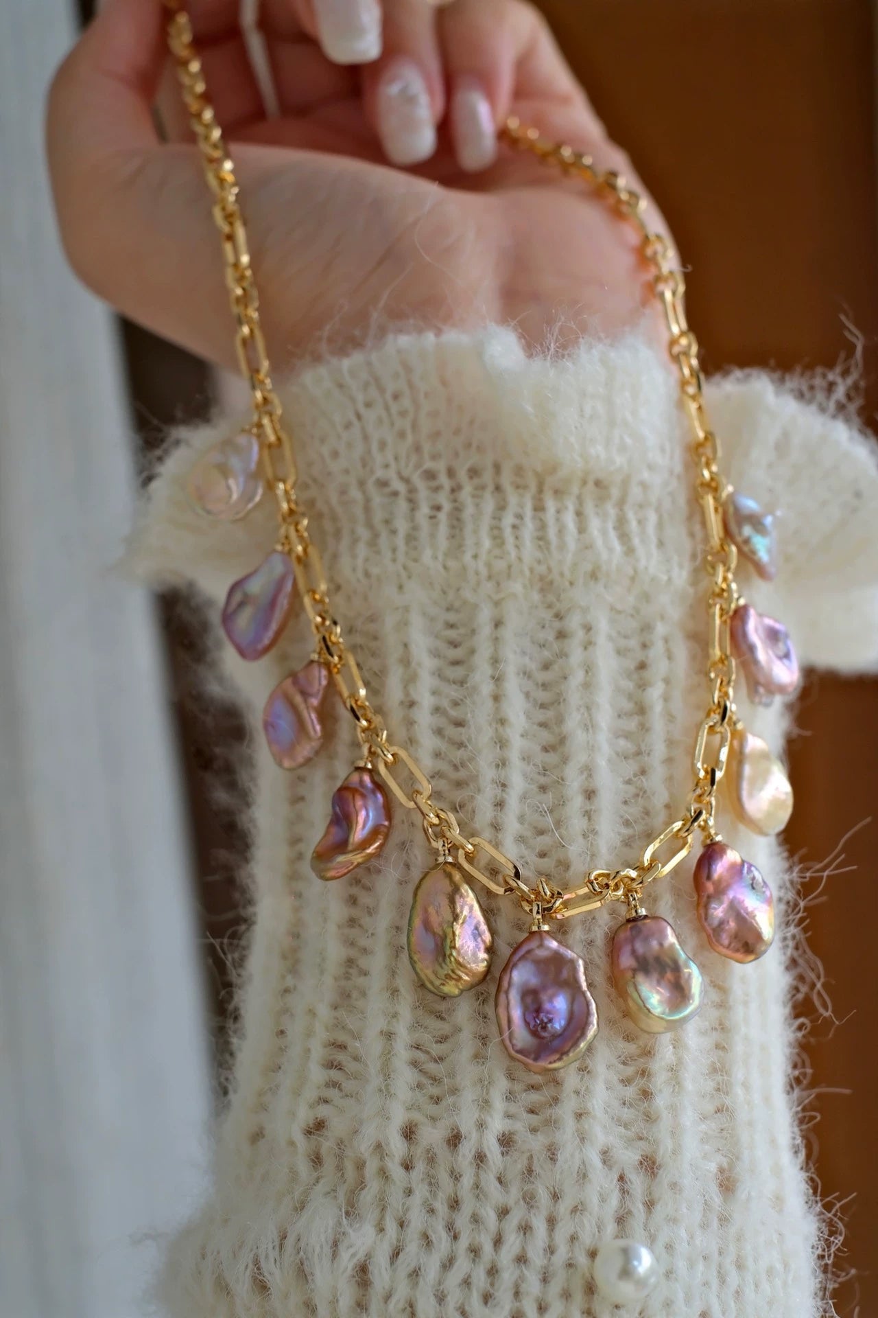 Keshi Baroque Pearl Necklace