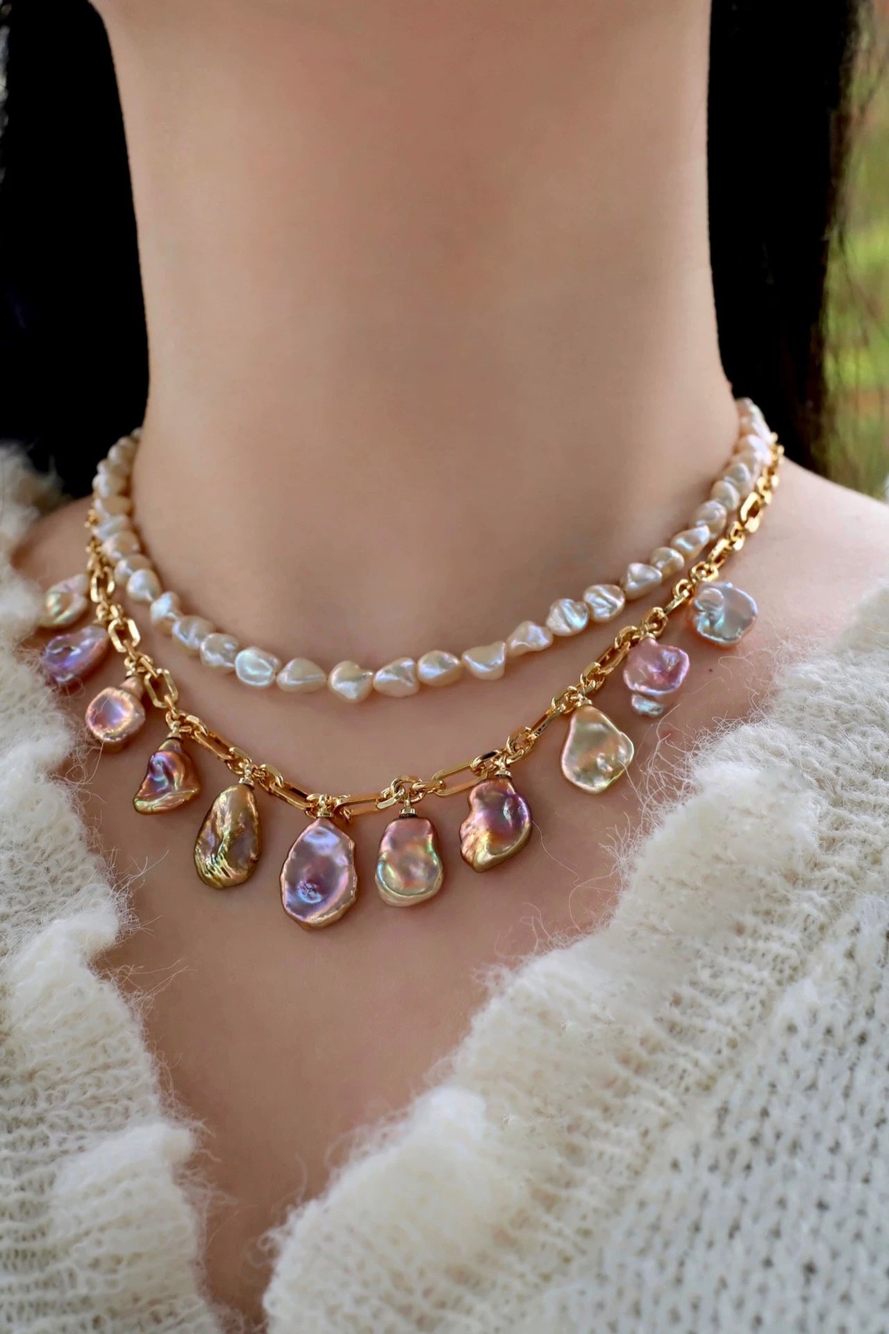 Keshi Baroque Pearl Necklace