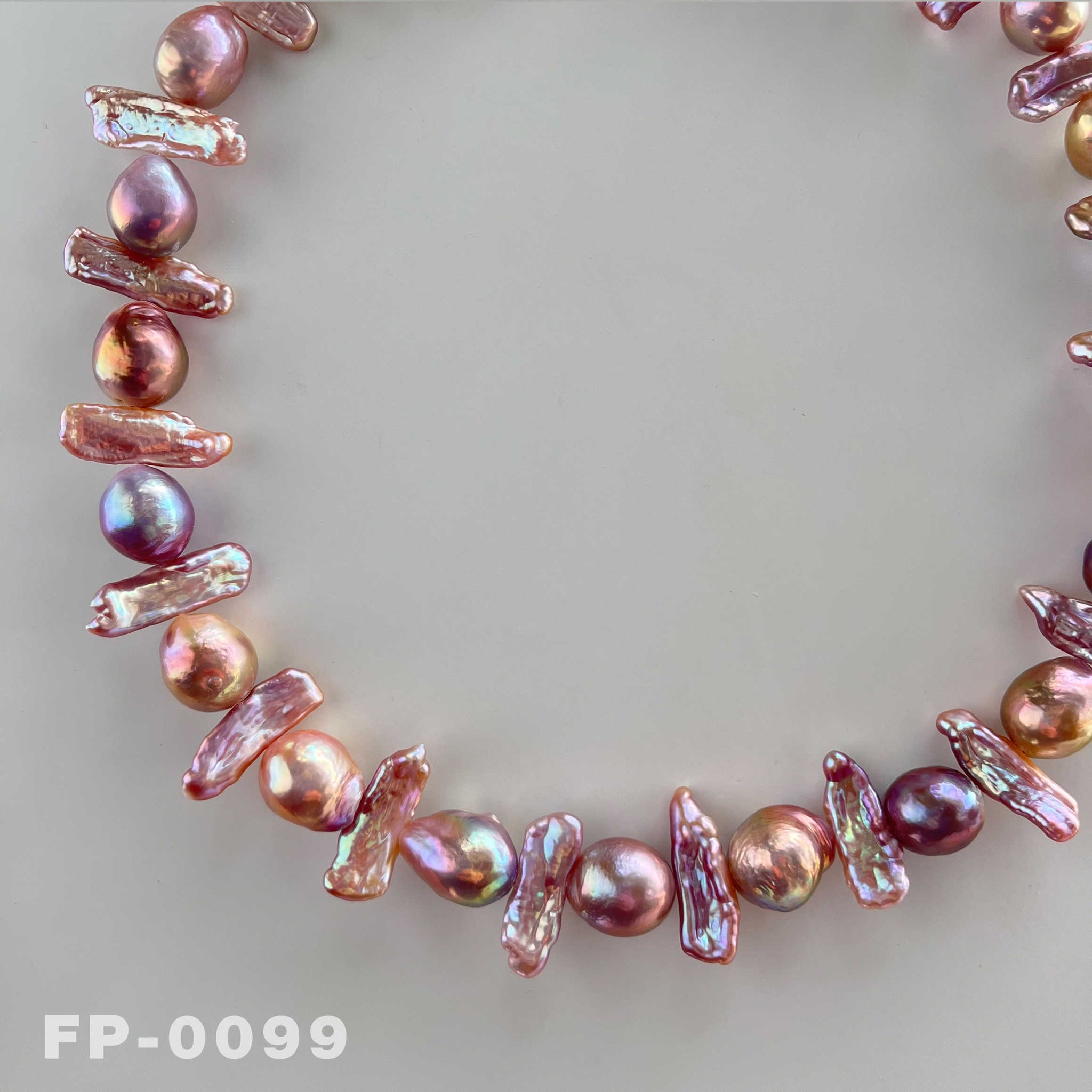 Freshwater Edison Pearl and Biwa Pearl Necklace