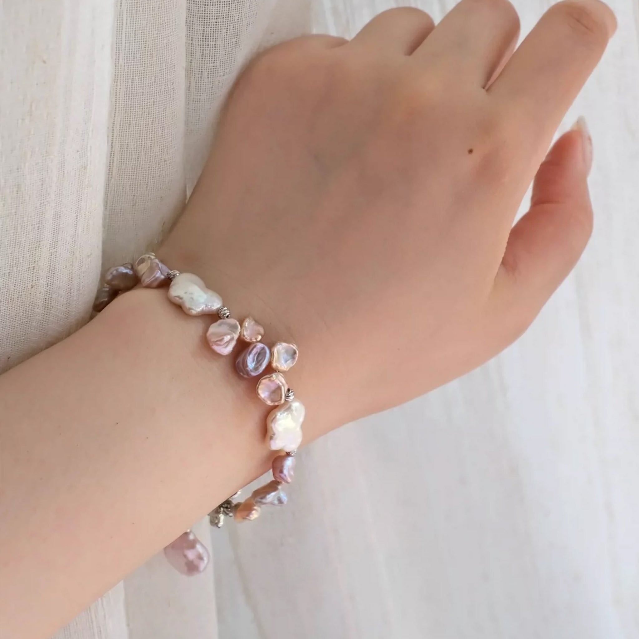 7.1 " Keshi  Baroque Pearl Pearl Bracelet