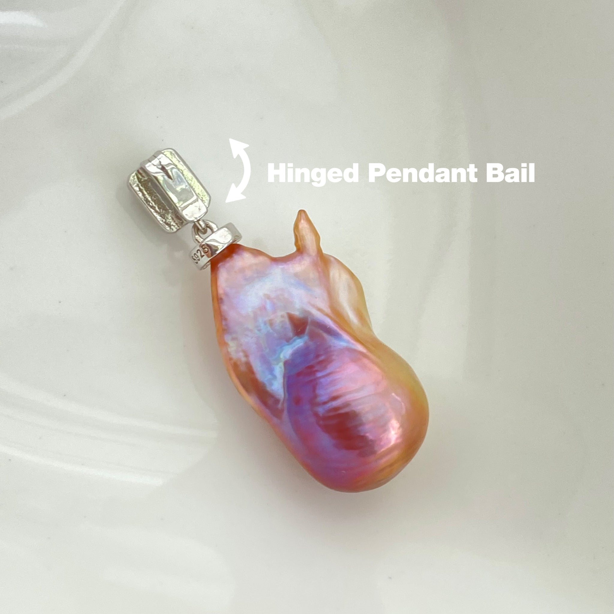 30.5mm Freshwater Fireball Baroque Pearl Pendant