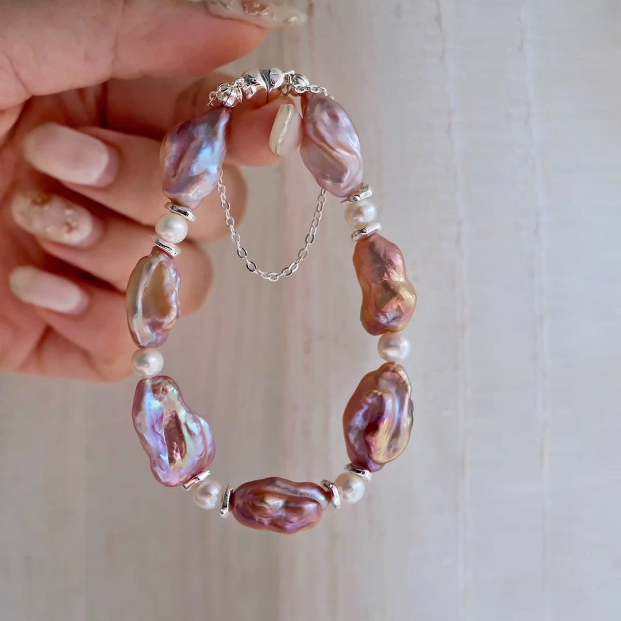7.5 " Keshi  Baroque Pearl Bracelet