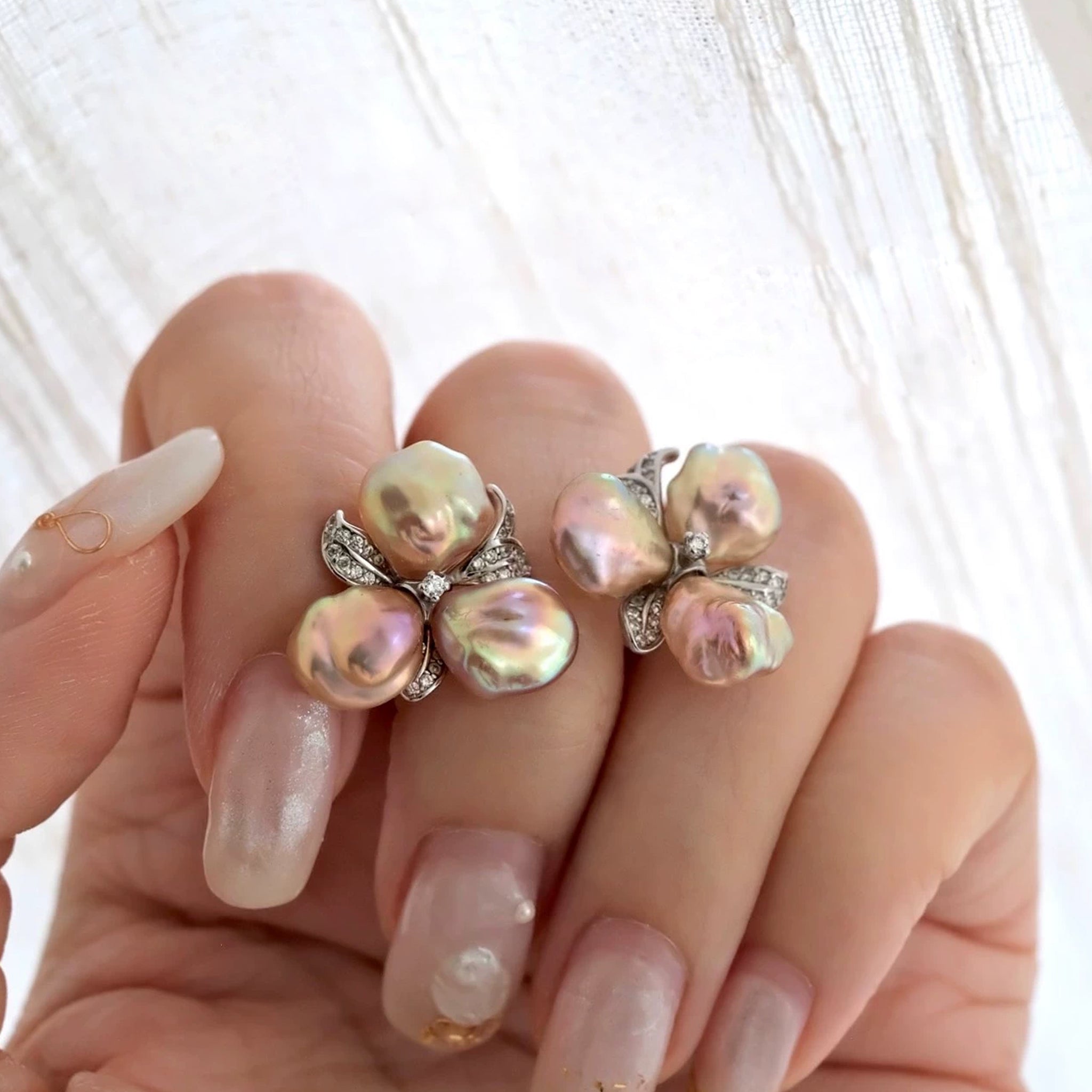 Petal keshi pearl Earrings