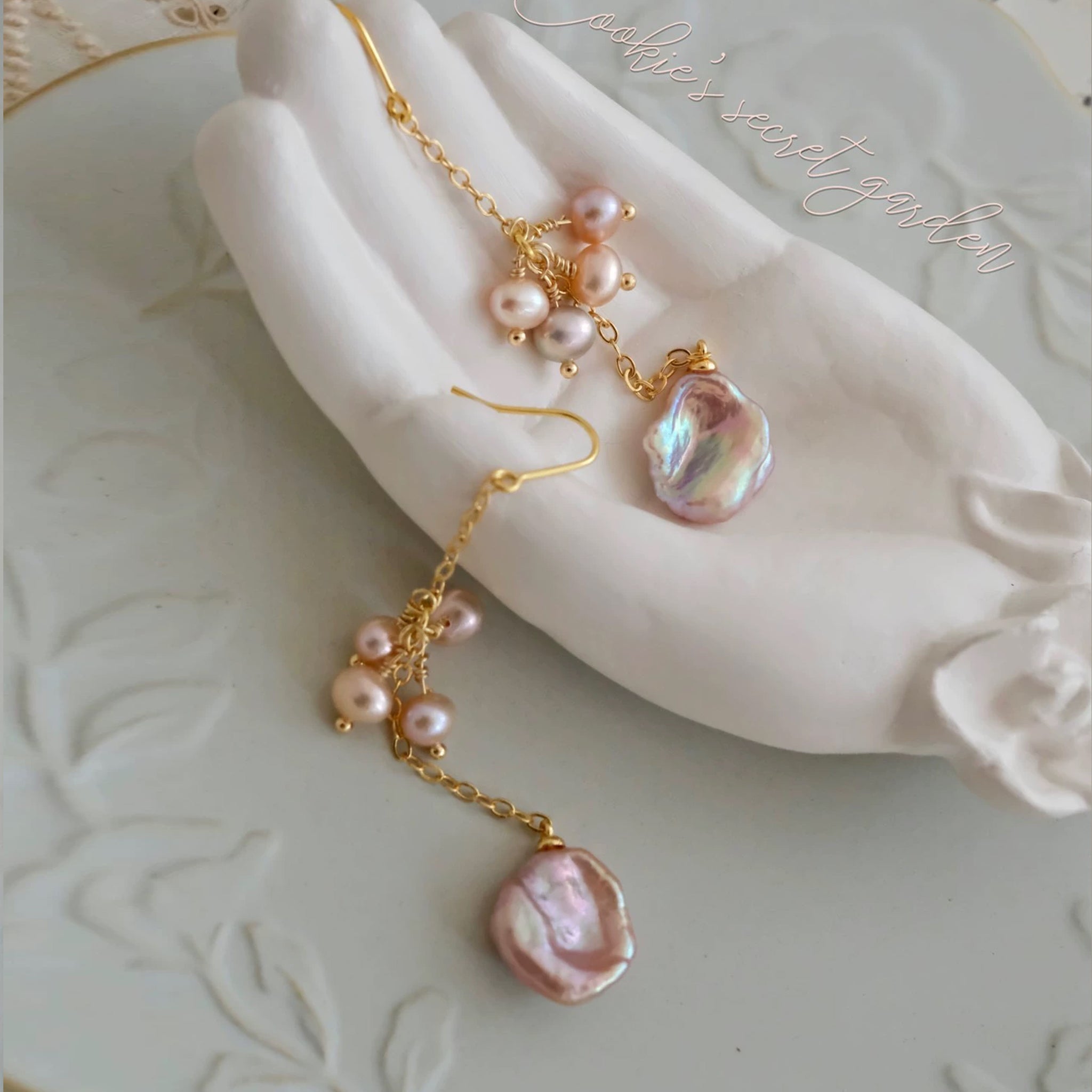 Petal keshi pearl Earrings