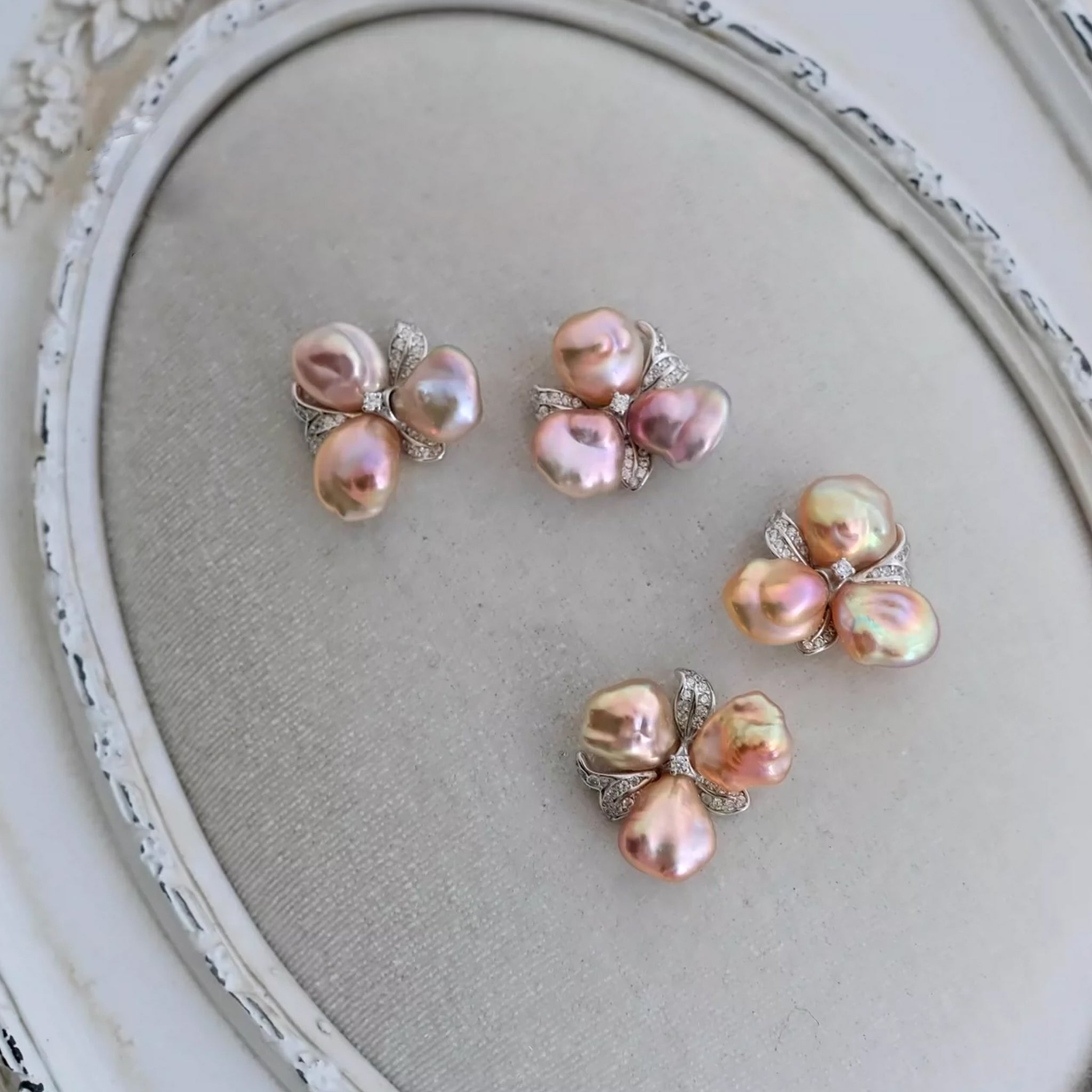 Petal keshi pearl Earrings
